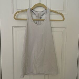 Iviva by Lululemon girls white race back tank top size 14